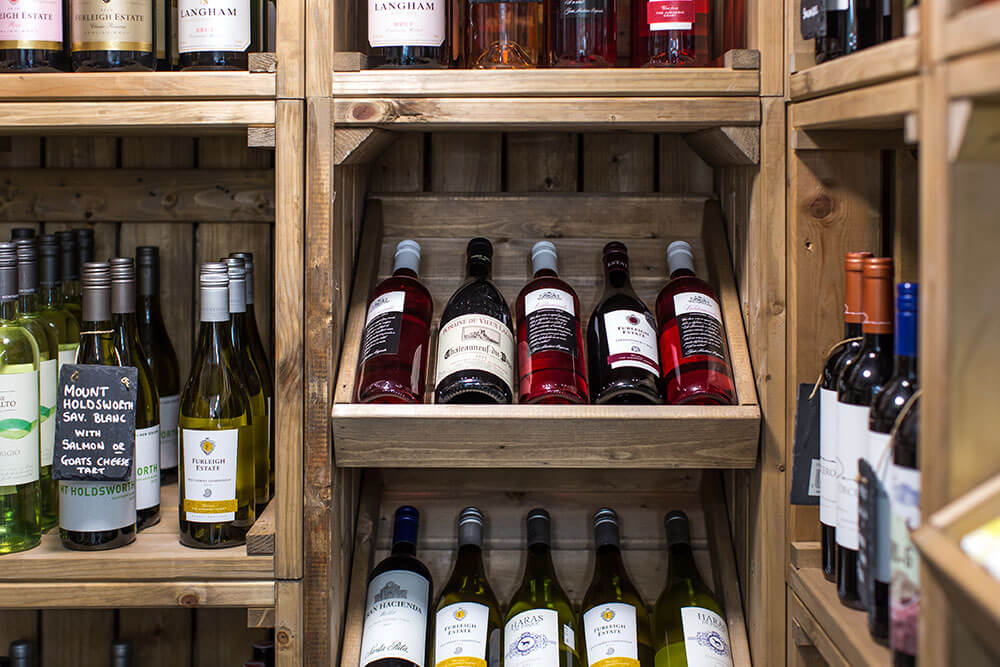Wide selection of wines